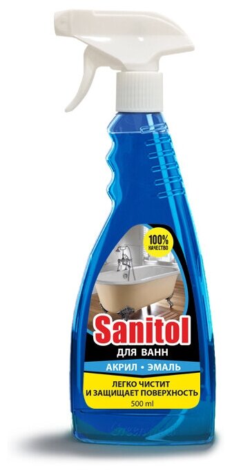 Средство чистящее SANITOL 500мл д/акриловых ванн курок - фотография № 2