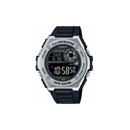 наручные часы casio черный серебряный Наручные часы CASIO, серебряный, черный