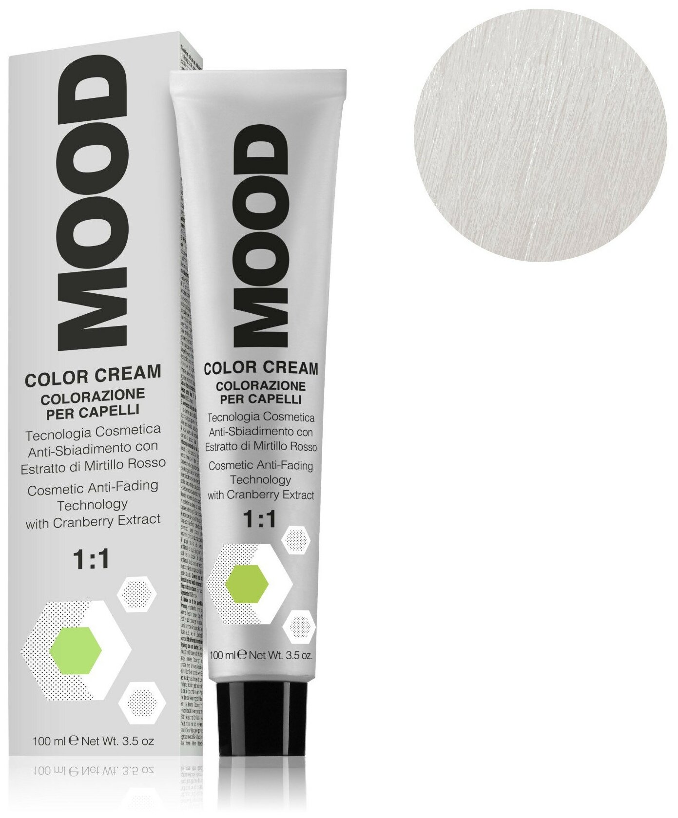 Перманентная крем-краска для волос Mood 0 Тонер Белый 100 мл
