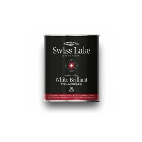 Краска Swiss Lake White Brilliant 9 л акриловая моющаяся краска swiss lake semi matt 20 в цвете sl 1688 sugar plum 9 л