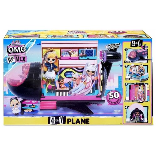 фото Игровой набор mga entertainment lol surprise самолет-трансформер omg remix plane 571339 l.o.l.