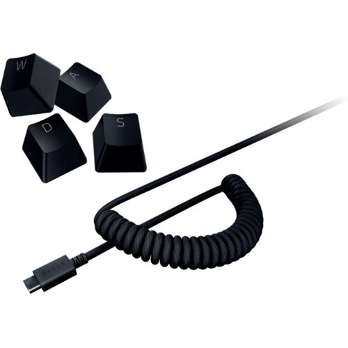 Набор кейкапов Razer PBT Keycap + Coiled set (Английская раскладка, цвет черный)