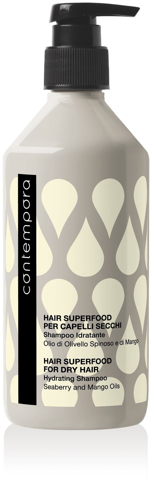 Barex шампунь Contempora Dry Hair Hydrating Shampoo увлажняющий с маслом облепихи и маслом манго, 500 мл