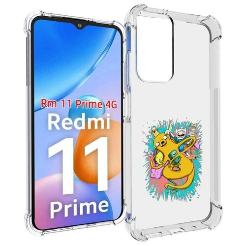 Чехол MyPads время приключений рисунок для Xiaomi Redmi 11 Prime 4G задняя-панель-накладка-бампер чехол mypads змея в черепе рисунок для xiaomi redmi 11 prime 4g задняя панель накладка бампер