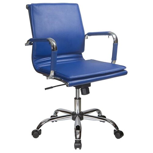 фото Компьютерное кресло бюрократ ch-993-low для руководителя, обивка: искусственная кожа, цвет: blue