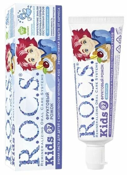 Зубная паста Rocs, детская Фруктовый рожок для детей 3-7 лет 45г R.O.C.S - фото №16