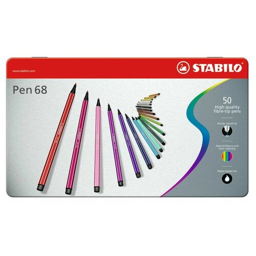 STABILO Фломастеры Pen 68 (6850-6), 50 шт.