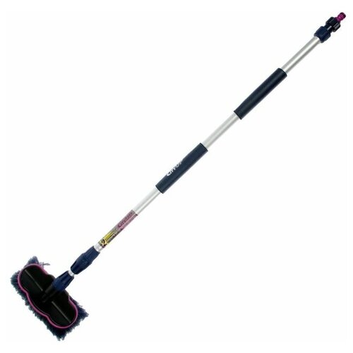 Щетка для мытья CityUp CU-610, телескопическая, 99-160 см, под шланг, с краном