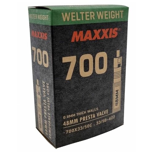 Камера Maxxis Welter Weight 700x33/50C 0.8 мм вело нип. 48 мм камера maxxis welter weight 26x1 90 2 125 0 8 мм вело нип