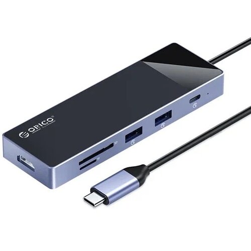 USB-концентратор ORICO DM-10P, разъемов: 2, 20 см, черный usb концентратор orico dm 7ts разъемов 1 16 см черный