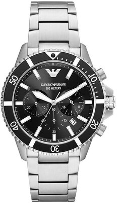 Наручные часы EMPORIO ARMANI Diver AR11360, серебряный, черный