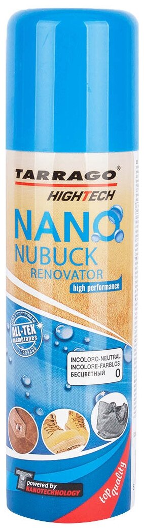 Tarrago Аэрозоль для замши High Tech Nano Nubuck Renovator 00 neutral, 200 мл