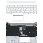 Клавиатура для ноутбука HP 15S-EQ 15S-FQ топкейс белый - изображение