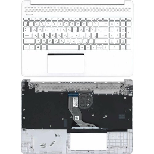 клавиатура черная без рамки для hp envy 15 an 15 as 15s eq 15s fq 15 bw539ur pavilion 15 ab 17 ab 15 rb060u и др Клавиатура для ноутбука HP 15S-EQ 15S-FQ топкейс белый