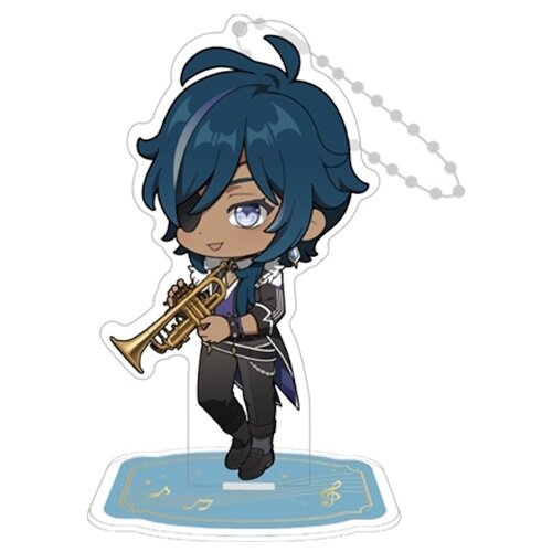 Фигурка miHoYo Genshin Concert Melodies of an Endless Journey Chibi Character Acrylic Standee Strap Kaeya, 7 см значок genshin impact concert melodies – of an endless journey chibi kaeya badge