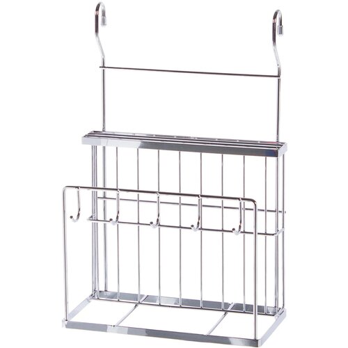 Держатель ножей и досок с крючком Delinia 25x16x39 см сталь цвет хром