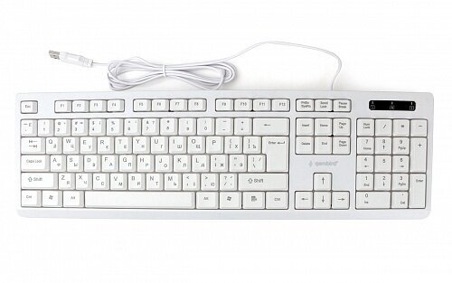Клавиатура Gembird KB-8355U,{USB, белый, 104 клавиши, кабель 1,5м}