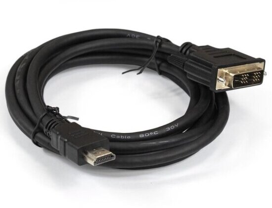 Кабель Exegate HDMI-DVI, 19M/19M, single link, 1,8м, позолоченные контакты