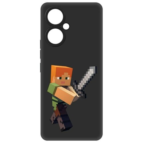 Чехол-накладка Krutoff Soft Case Minecraft-Алекс для TECNO Camon 19 черный чехол накладка krutoff soft case minecraft гигант для tecno camon 19 pro черный