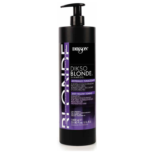 Dikson шампунь Dikso Blonde против желтизны тонирующий, 1000 мл тонирующий шампунь black currant toning shampoo pearl blonde с тонким шлейфом аромата черной смородины