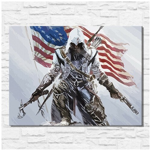 Картина по номерам на холсте игра Assassin's Creed 3 - 11557 Г 30x40
