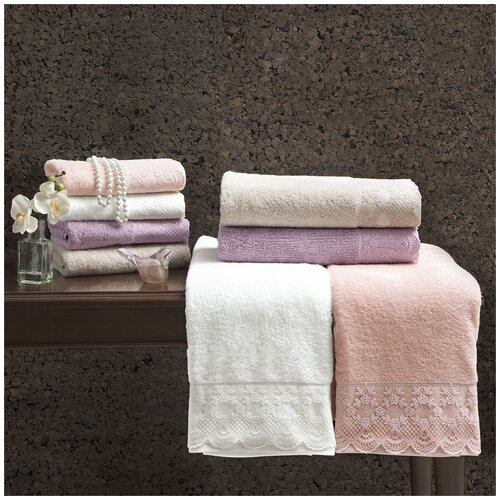 фото Tivolyo home olivia полотенце кремовый