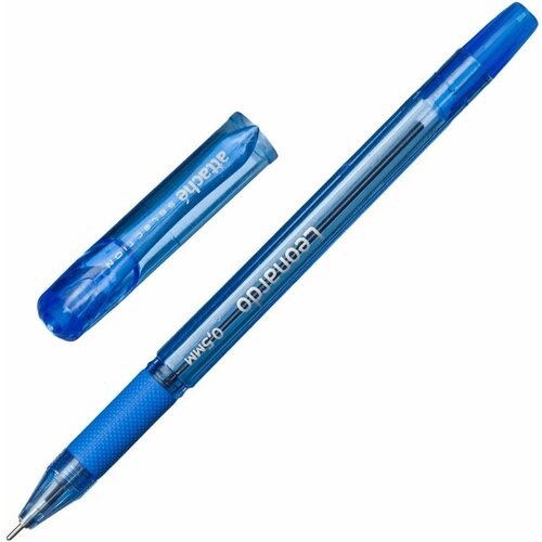 Ручка шариковая, синяя, неавтоматическая Attache Leonardo, ручки, набор ручек, 12 шт ручка шариковая неавтоматическая unomax pace gp д ш0 5 мм л 0 3 мм син манж 12 шт