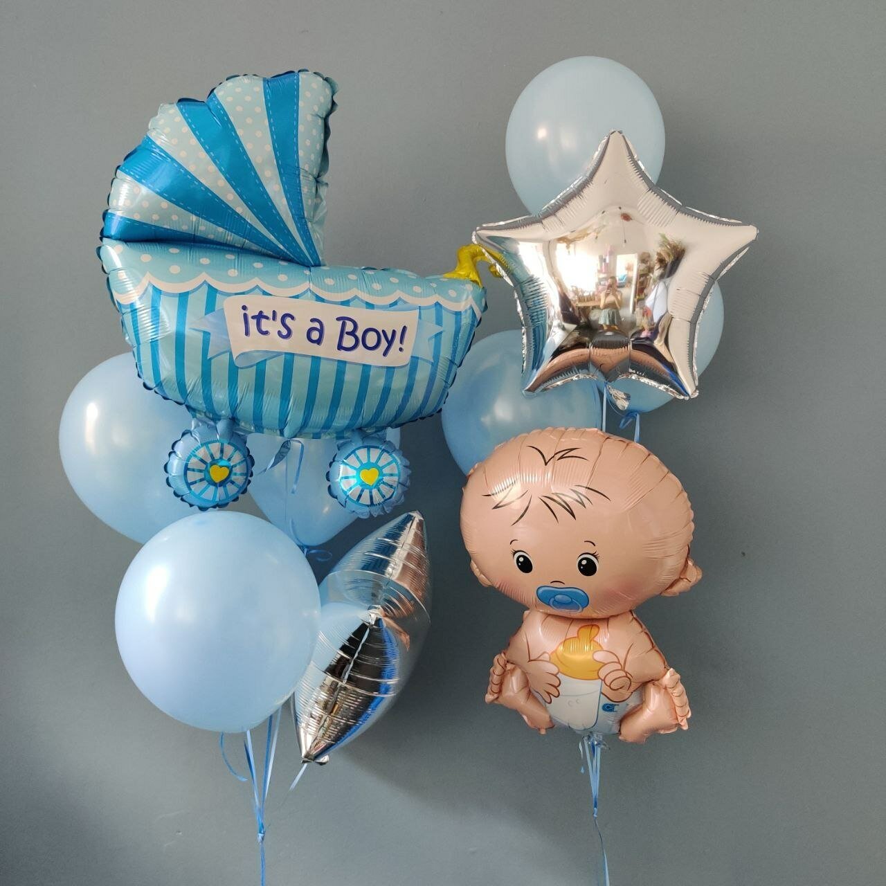 Набор воздушных шаров с гелием У нас Мальчик