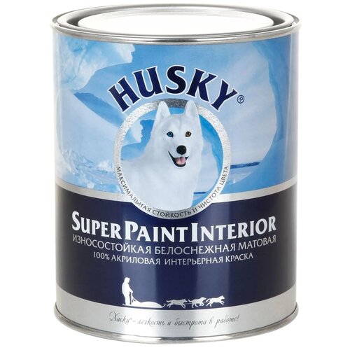 Краска интерьерная Husky Super Paint Int цвет белый 0.9 л