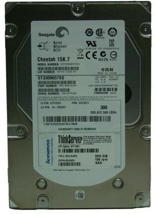Жесткий диск Lenovo 46U3439 300Gb SAS 3,5" HDD