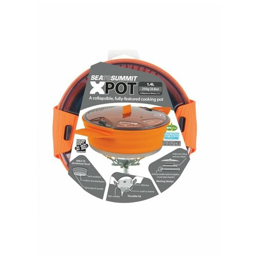 Кастрюля Sea To Summit X-Pot 1.4L Orange кастрюля sea to summit sigmapot 1 2л