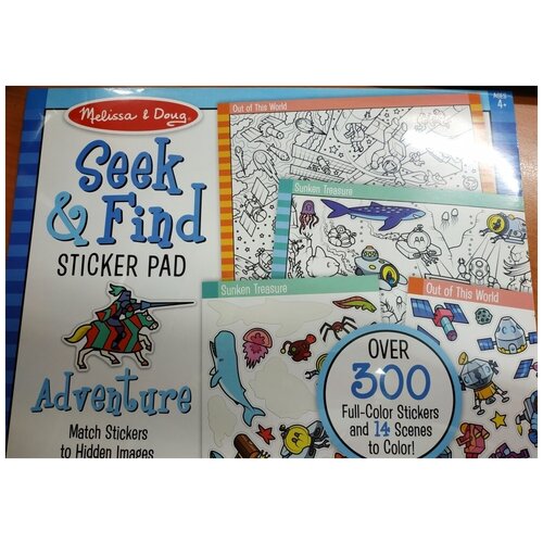 фото Набор стикеров "найди и наклей. приключения" melissa & doug