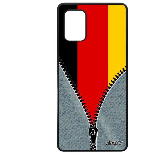 фото Чехол на смартфон galaxy a71, "флаг германии на молнии" государственный страна utaupia