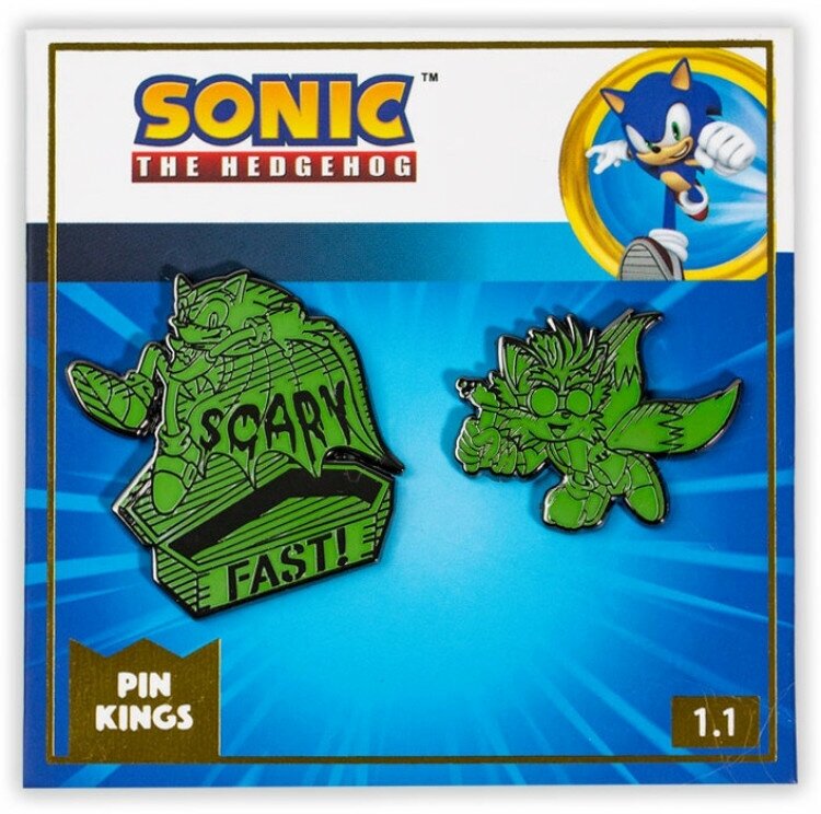 Набор значков Numskull Sonic the Hedgehog - Pin Kings - Halloween Sonic & Tails (Glow in the Dark) (2 шт)