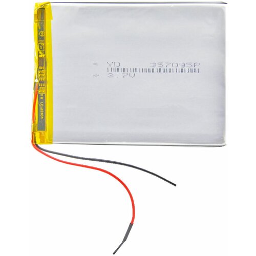 Аккумуляторная батарея универсальная 357095p 3,7v Li-Pol 2800 mAh (3.5*70*95 мм) аккумуляторная батарея универсальная 357095p 70 99 3 mm 3 7v li pol 2 контакта 3000 mah