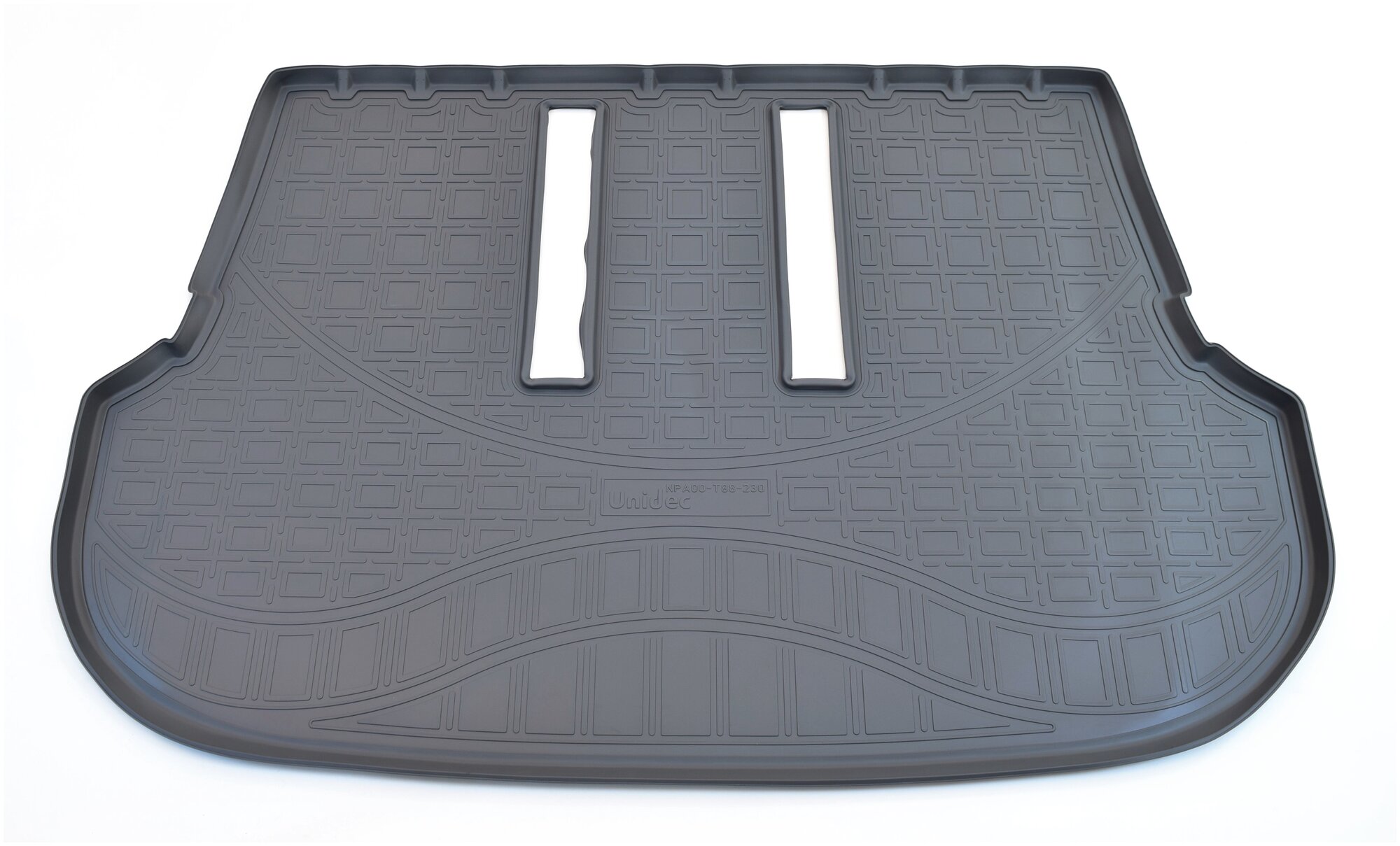 Коврик в багажник Norplast/Unidec для Toyota Fortuner (2015-) Серый,разложенный 3 ряд, полиуретан, арт.NPA00-T88-230-G