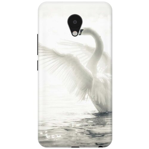 фото Cиликоновый чехол на meizu m5 / мейзу м5 с принтом "лебедь" gosso