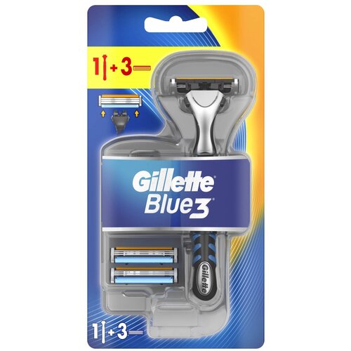 Бритва Gillette Blue3, 3 сменные кассеты Gillette 4448963 .