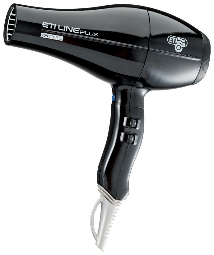 Профессиональный фен ETI Line Digital Plus 2500 Вт черный 3B05800C0