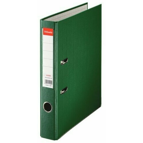 Папка-регистратор Esselte Economy, сверху пластик, внутри - картон, 50 мм, зеленый (комплект 3 штуки)
