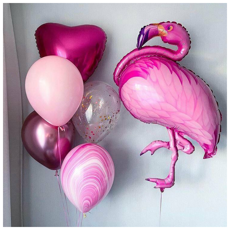 Набор воздушных шаров с гелием Фламинго