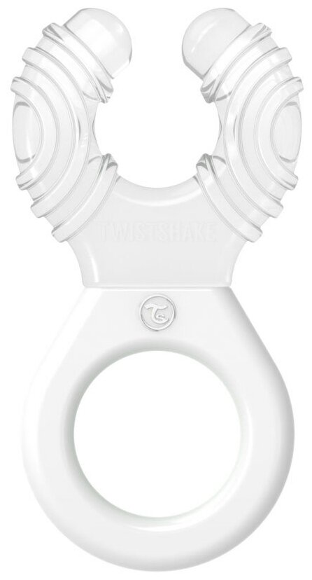 Охлаждающий прорезыватель Twistshake (Teether Cooler). Белый (White). Возраст 2+m