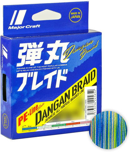 Major Craft Dangan Braid X8 200м. 3PE MULTICOLOR