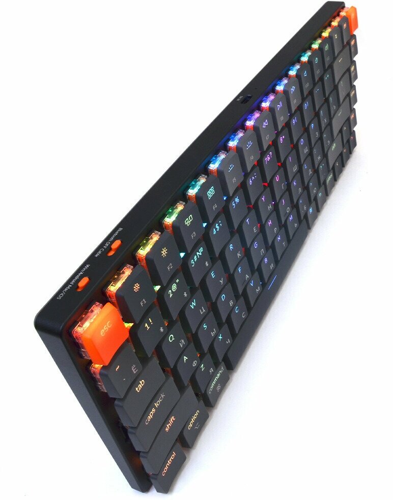 Клавиатура механическая беспроводная Keychron K3, Bluetooth, RGB, Brown Switch, Черный/Серый K3E3 - фото №13