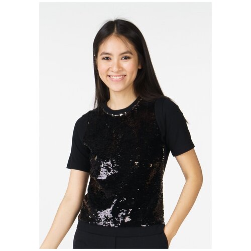 фото Футболка fashion.love.story 18ps2006 размер 44, черный