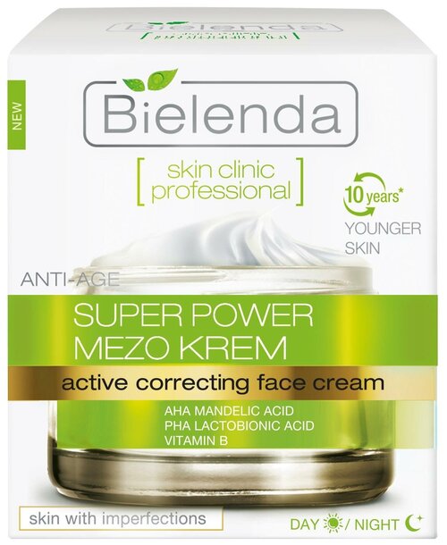 Skin Clinic Professional Anti-age Super Power Mezo Cream Активный корректирующий крем для лица день/ночь, 50 мл