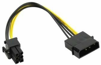 Переходник питания для видеокарт PCI-Ex, Molex (M) -> 6pin | ORIENT C511