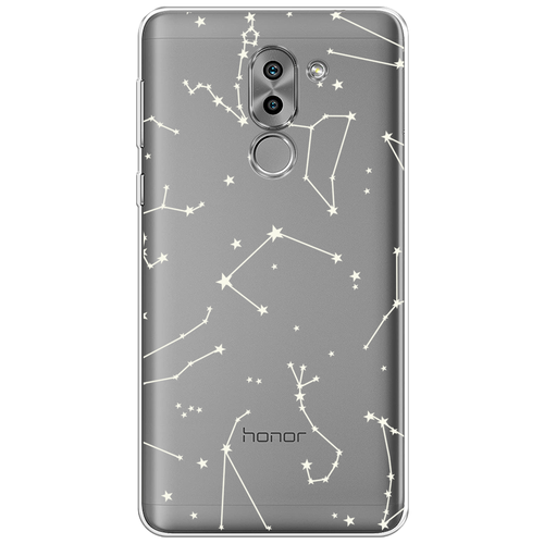 Силиконовый чехол на Honor 6X / Хонор 6Х Созвездия, прозрачный силиконовый чехол на honor 6x хонор 6х полет бабочек прозрачный