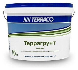 Грунтовка для внутренних и наружных работ Terraco Террагрунт белый 10 кг - фотография № 3