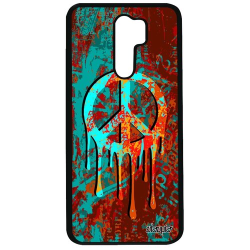фото Чехол на телефон xiaomi redmi 9, "peace and love" пацифизм стрит-арт utaupia